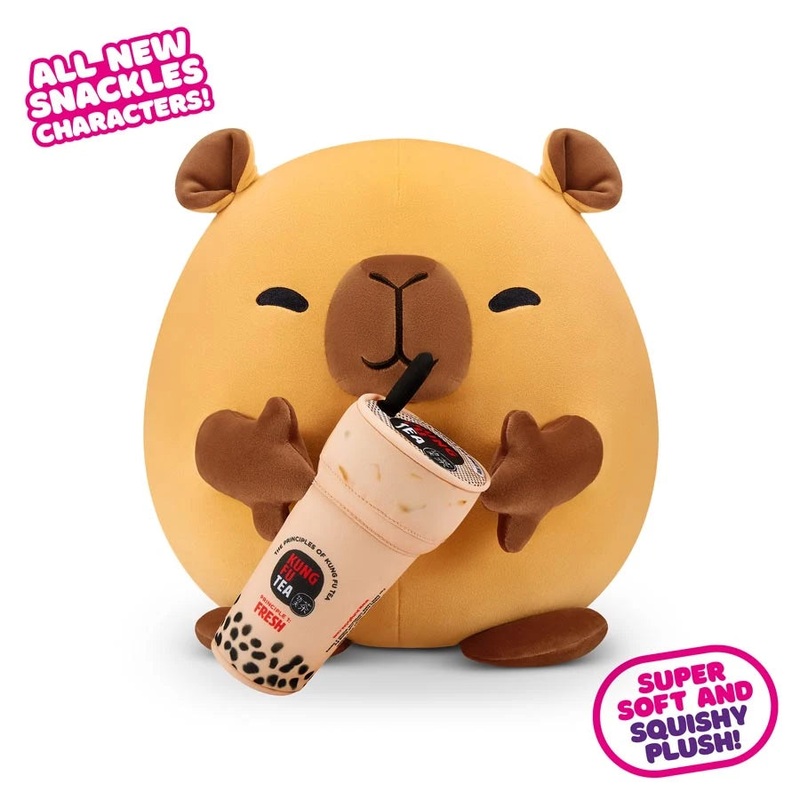 Zuru Snackles Series 2 – Capybara & Kung Fu Tea (Bubble Tea) 16 Plush