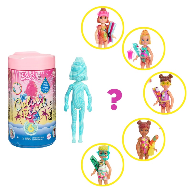 Barbie Color Reveal Chelsea – Sand & Sun Series  (Sold Separately Subject To Availability)