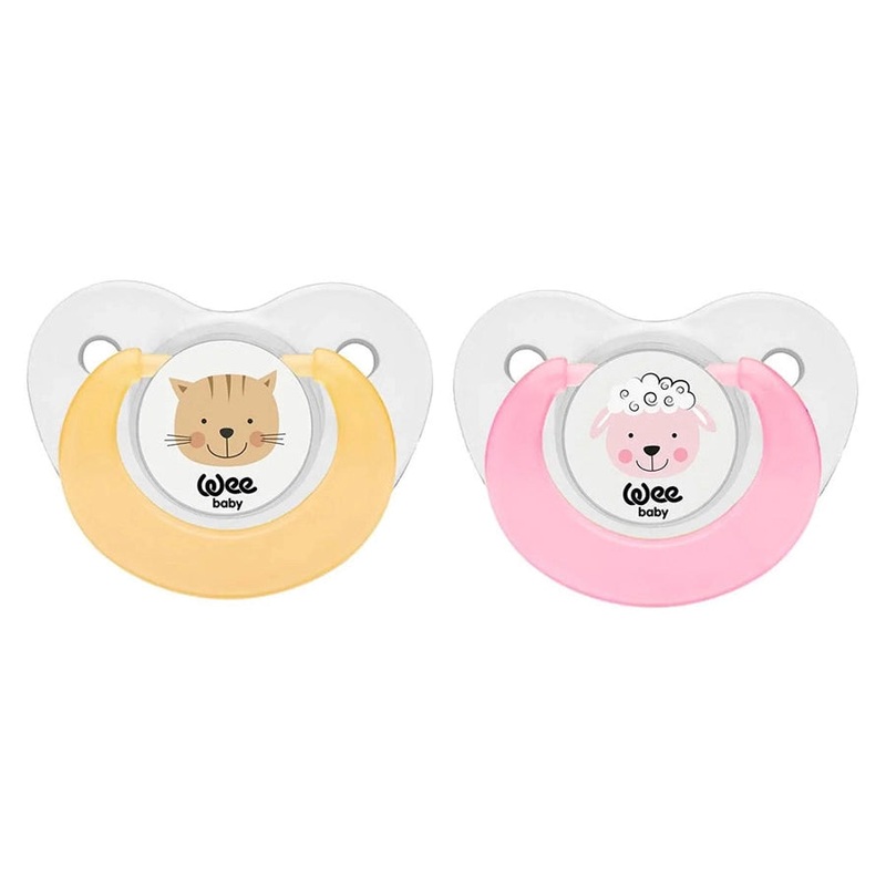 Wee Baby Funny Animal Soothers 2pcs 6-18M