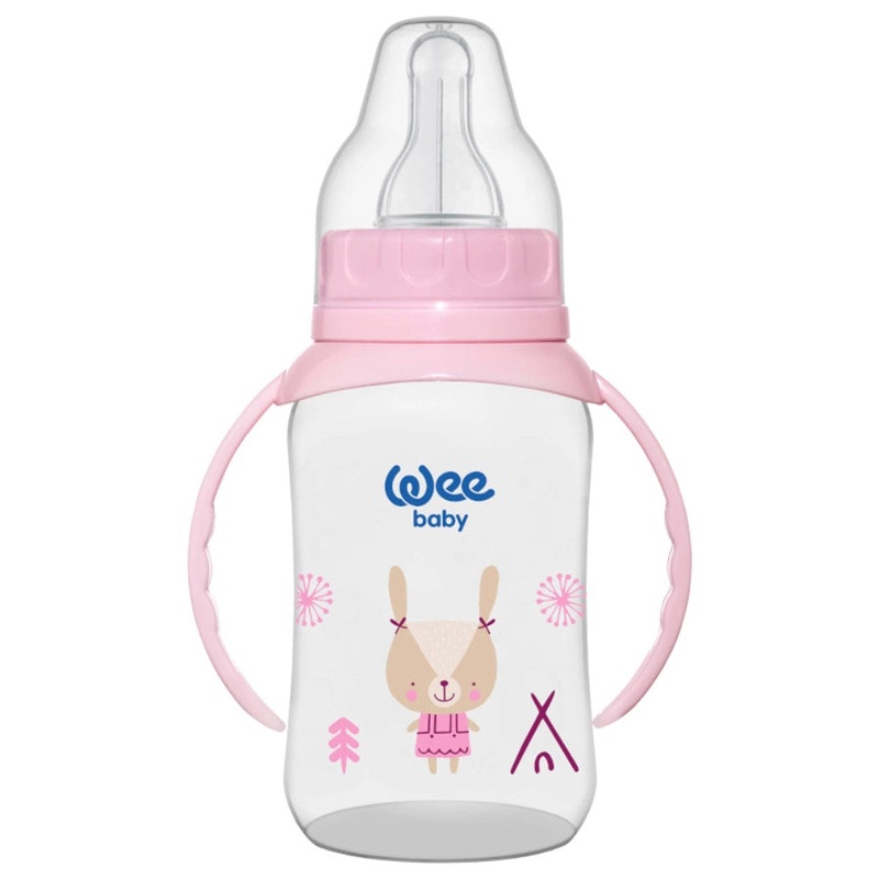 Wee Baby PP Feeding Bottles with Grip 150 ml (silicone nipple 6-18M)