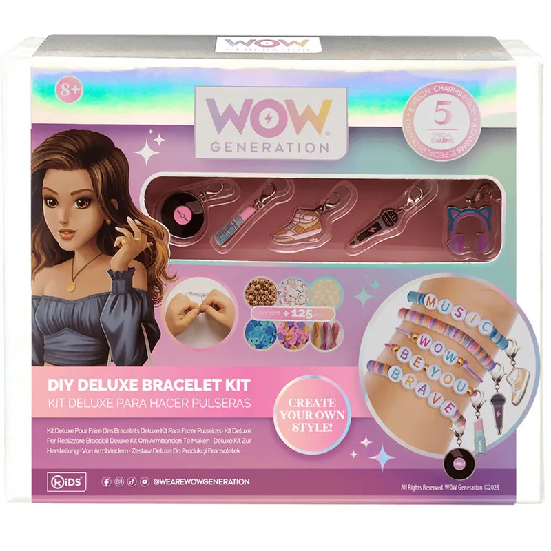 Wow Generation Deluxe Diy Kit With 5 Metal Charms Bracelets