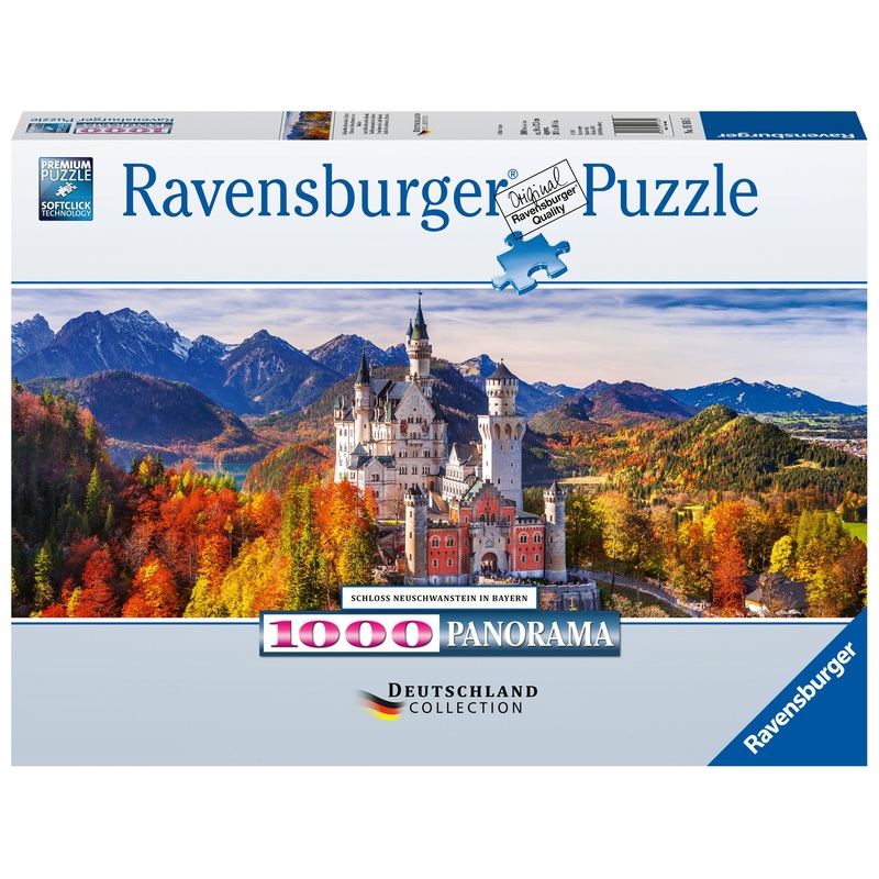 Ravensburger 151615 1000 P Panorama – Neuschwanstein Castle, Bavaria