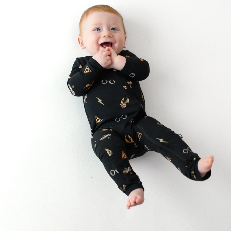 Zippered Romper in Midnight Icon