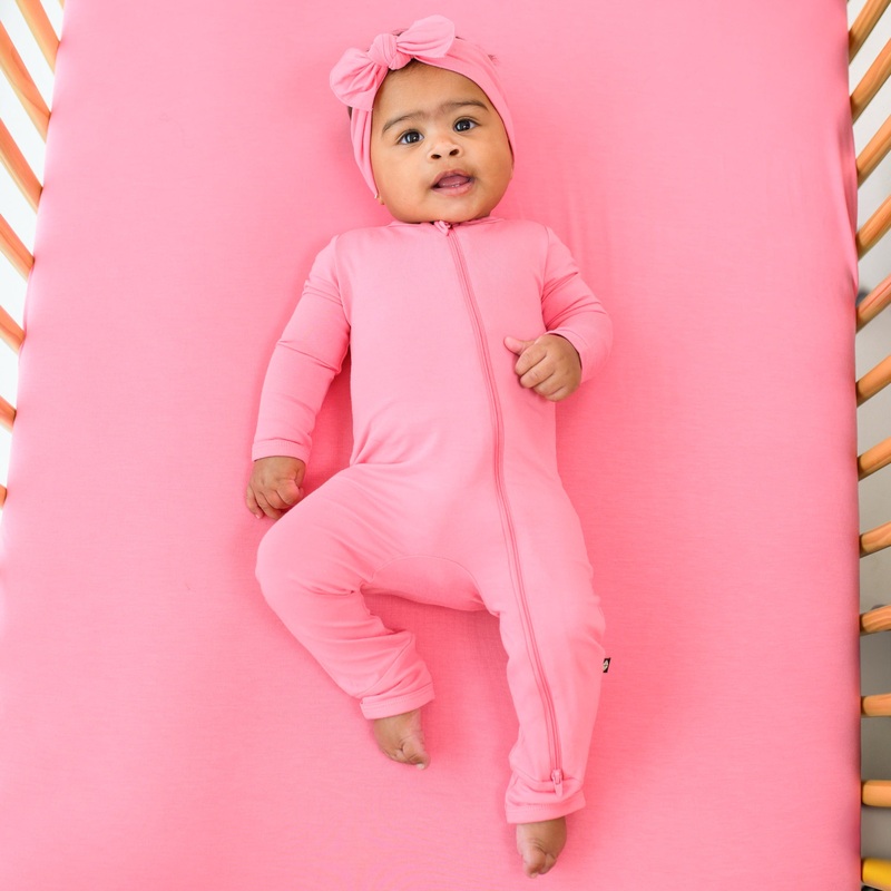 Zippered Romper in Guava