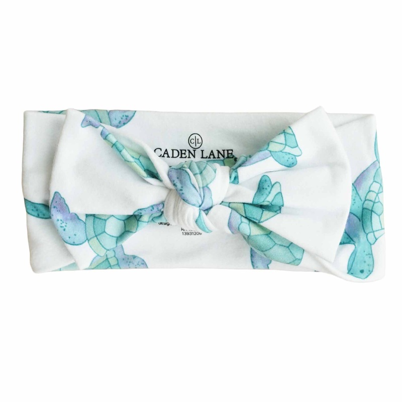Totally Turtles Knit Large Bow Headwrap