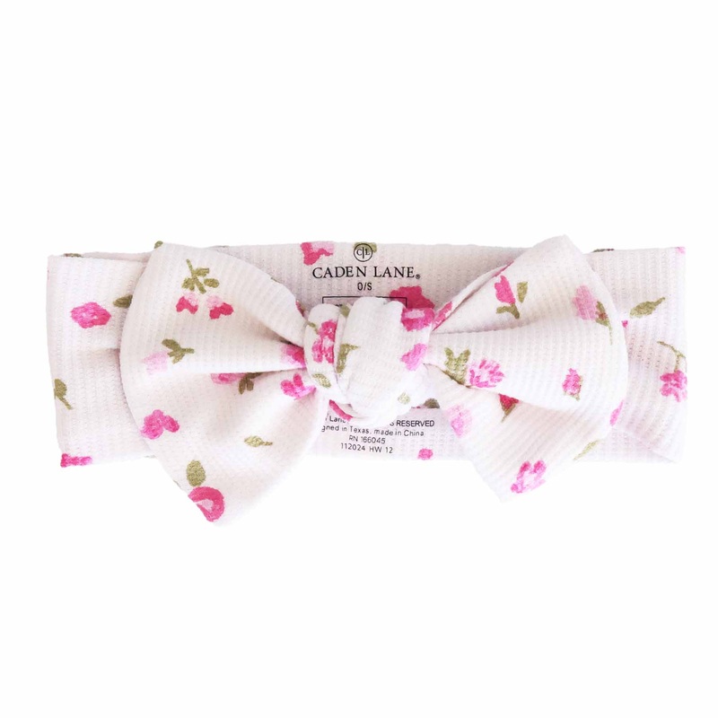 Penny’s Posies Waffle Bamboo Knit Large Bow Headwrap