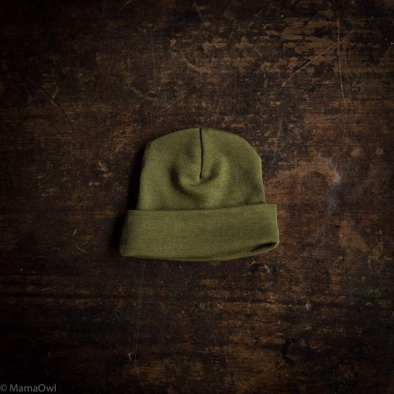 Rook Baby & Kids Beanie – Merino Wool & Silk – Moss