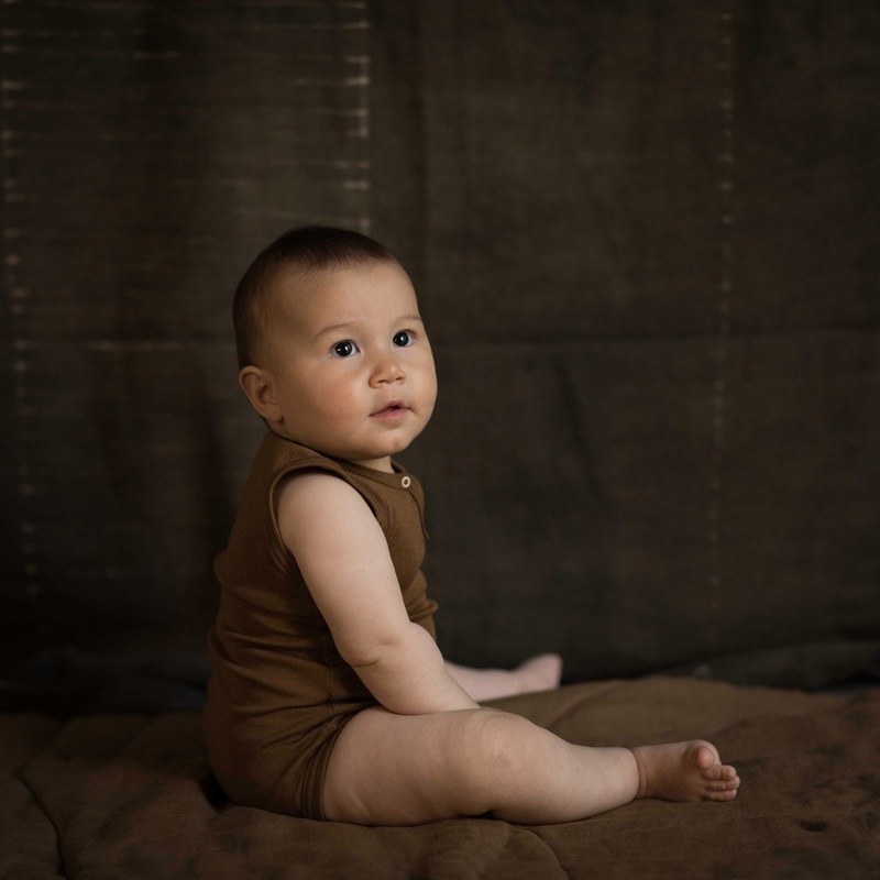 Tern Baby Body – Merino Wool & Silk – Almond