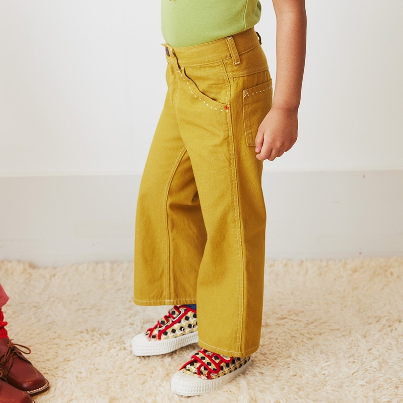 Cotton Twill Relaxed Pant – Blue