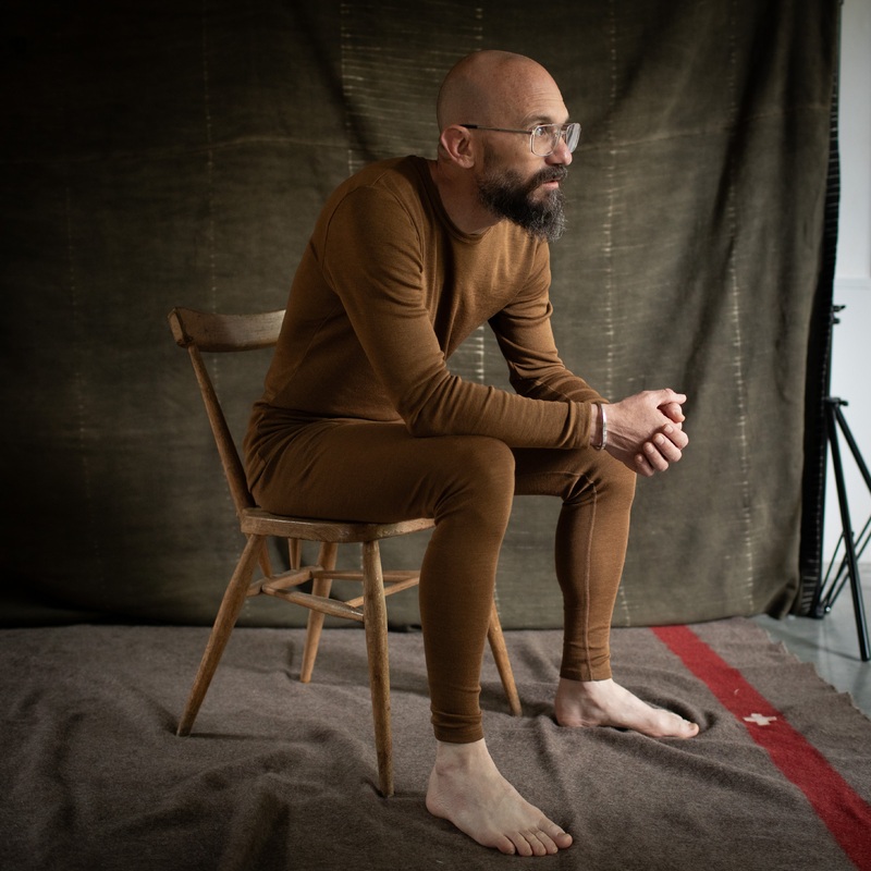 Finch Mens Long Johns – Merino Wool & Silk – Almond