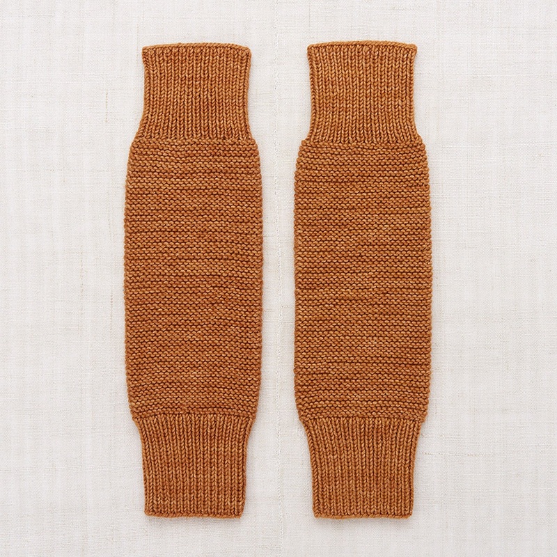 Hand Knit Merino Wool Garter Leg Warmer – Rose Gold