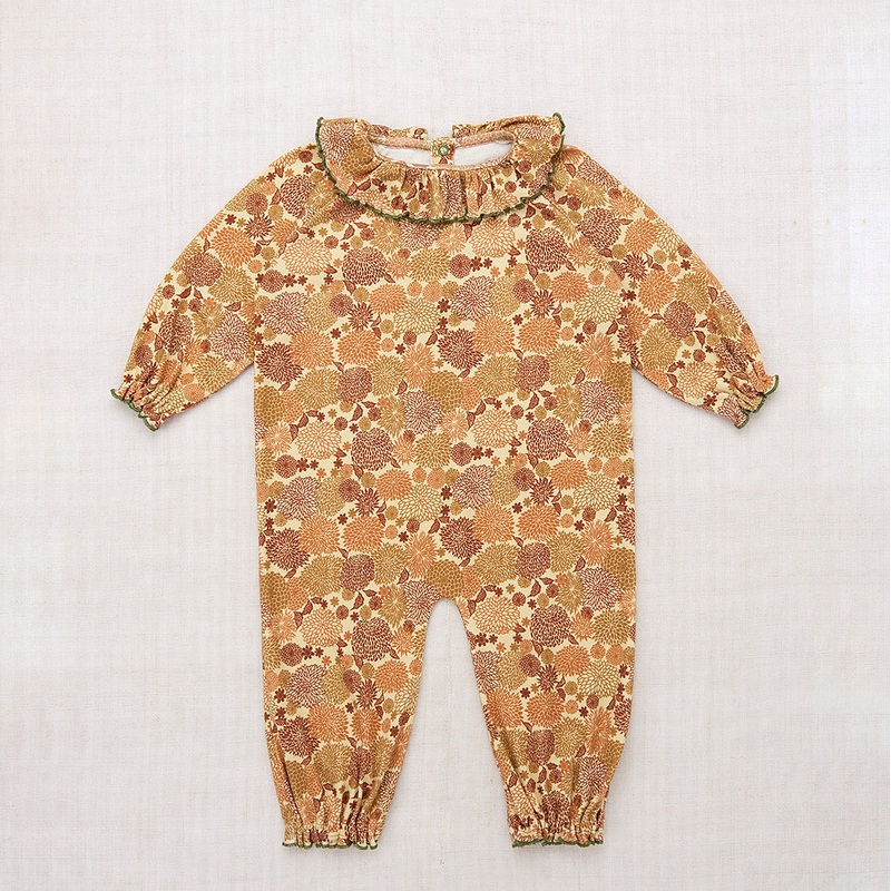 Baby Pima Cotton Pierrot Onesie – Acorn Chrysanthemum