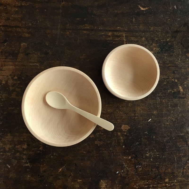 Baby Bowls in Natural Wood – Three Sizes