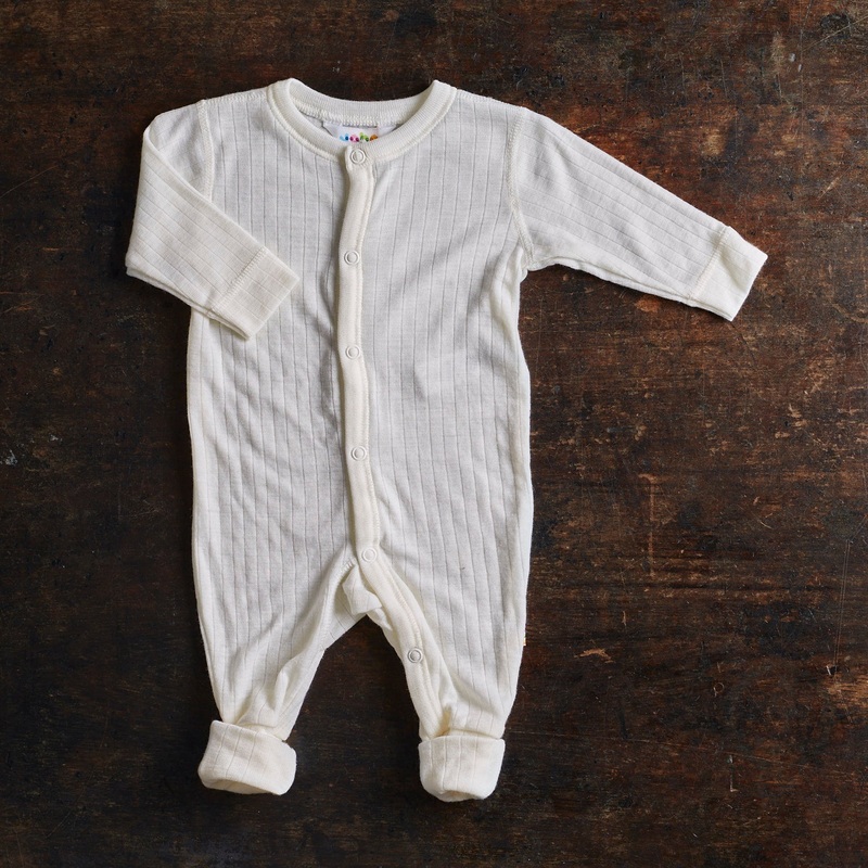 Baby & Kids Merino Wool Rib Pyjamas – Natural