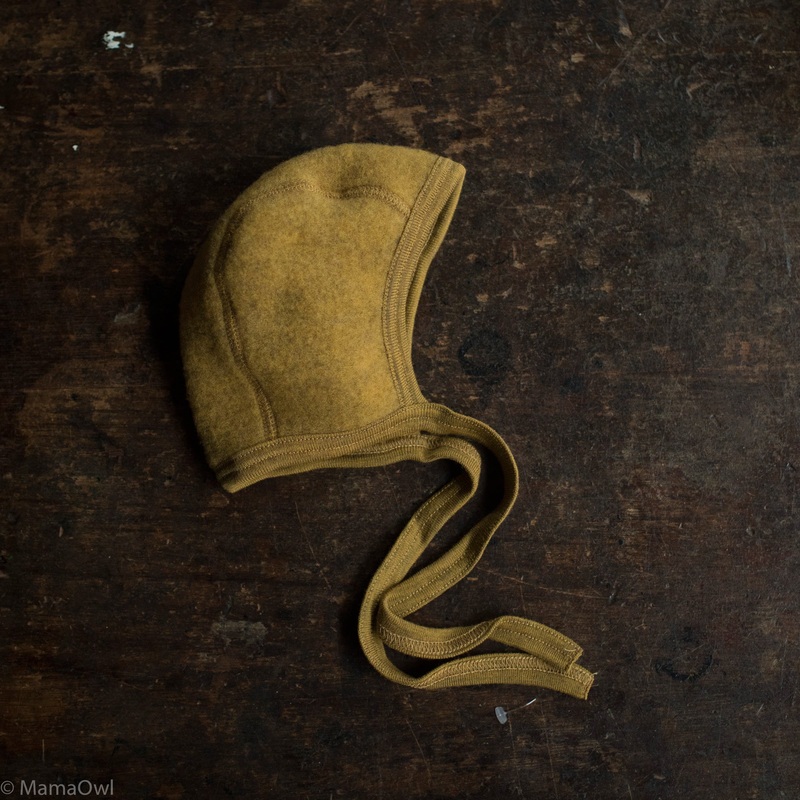 Baby Merino Wool Fleece Bonnet – Saffron Melange