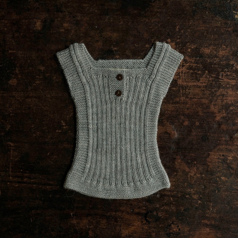 Baby & Kids Knit Alpaca Rib vest – Light Grey