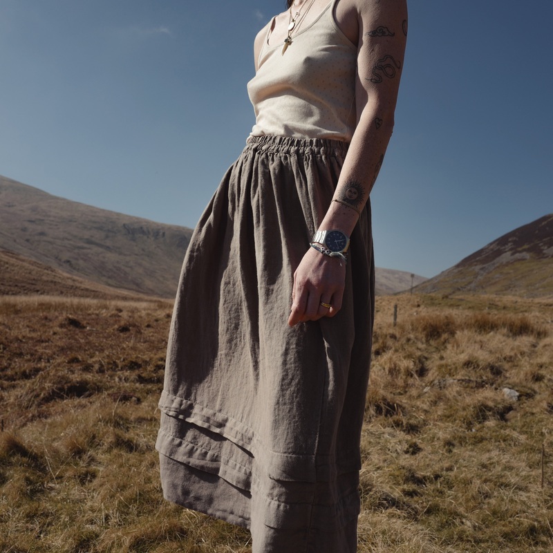 Elm Women’s Skirt – Linen – Timber