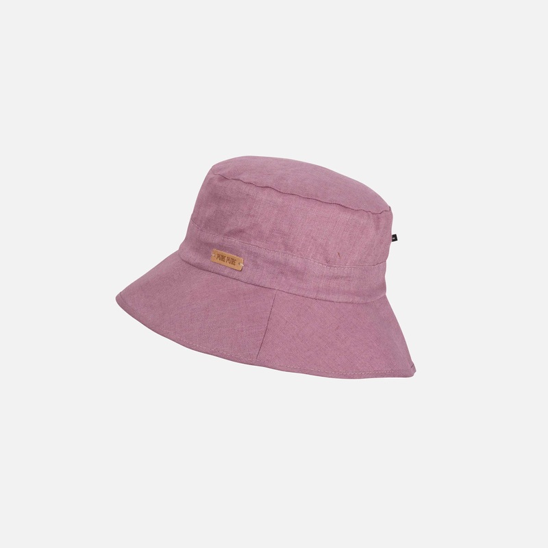 Linen Floppy Sun Hat – Mauve