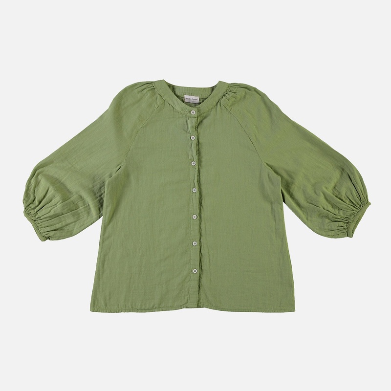 Women’s Cotton Onagre Blouse – Turtle Green