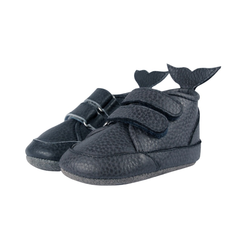Levin Sneakers | Petrol Grain Leather