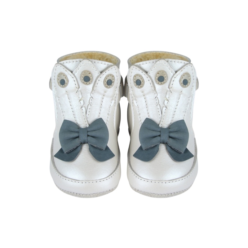 Ponne | Off White Metallic Leather