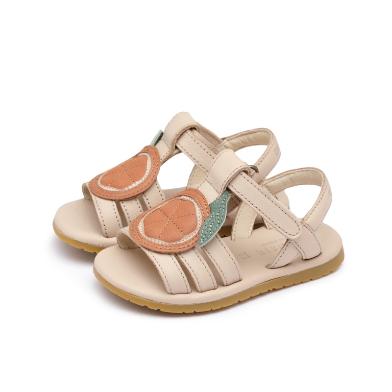 Lodie Sandals | Arancia | Cream Leather