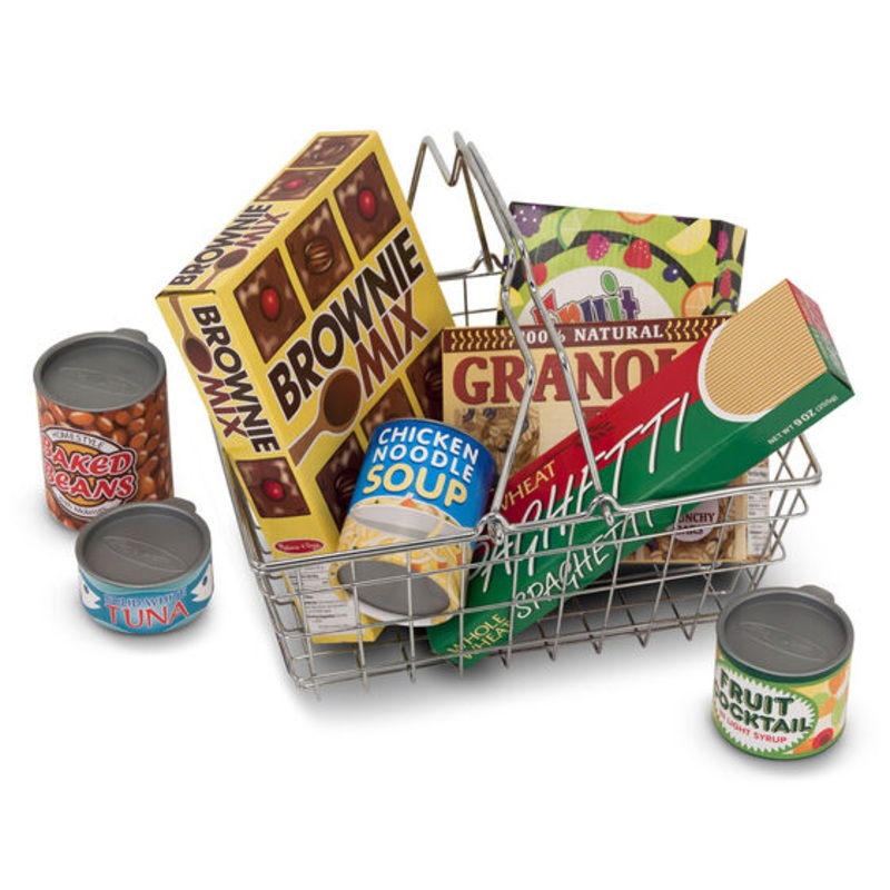 Let’s Play House! Grocery Basket with Play Food