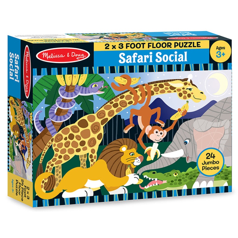 Safari Social Floor Puzzle – 24 Pieces